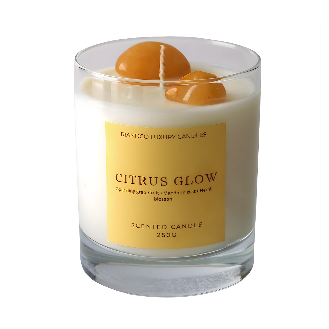 Citrus Glow Luxury Candle by Riandco